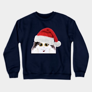 FUNNY SANTA CAT - CHRISTMAS Crewneck Sweatshirt